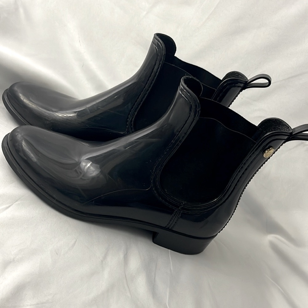 Lemon Jelly Black Chelsea Boots ~Vegan~ Size 38-.Women's 7.5